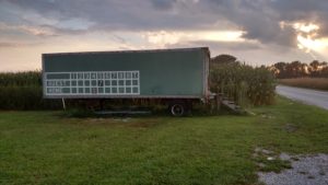 We stumbled upon this gem! A chalkboard scoreboard in rural Missouri!